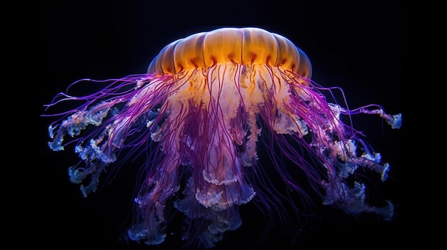 closeup of a jellyfish in the ocean