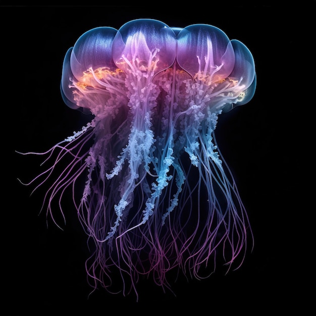 closeup of a jellyfish in the ocean