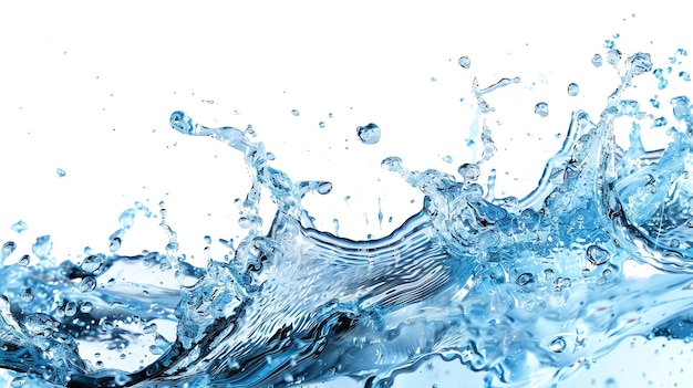 Closeup of a large splash of clear water