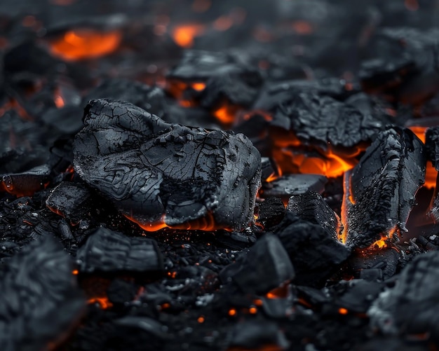 Photo closeup of lava cooling down during volcano eruption