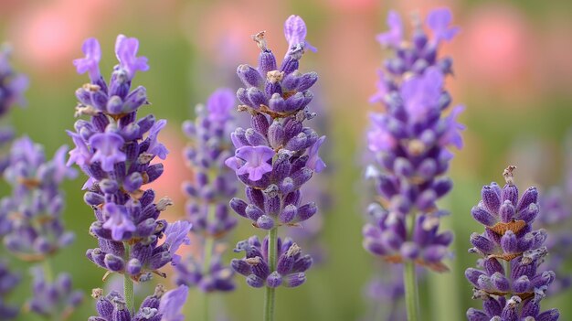 CloseUp of Lavender Flowers in Bloom