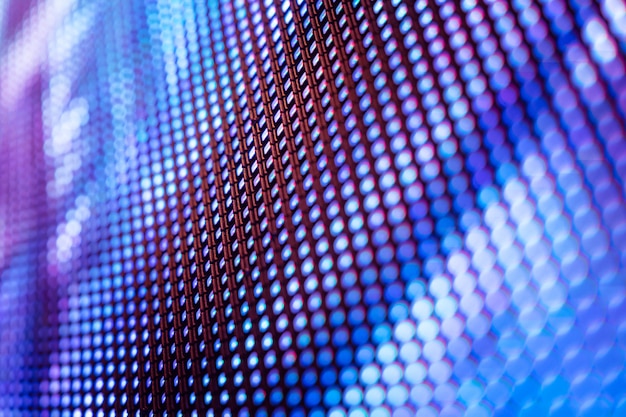 CloseUp LED blurred screen. LED soft focus background. 