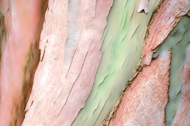 A closeup macro photograph of wood texture in shades of pink Generated by AI