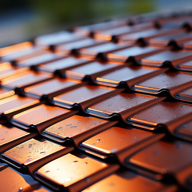 CloseUp of Metal Roof Tile