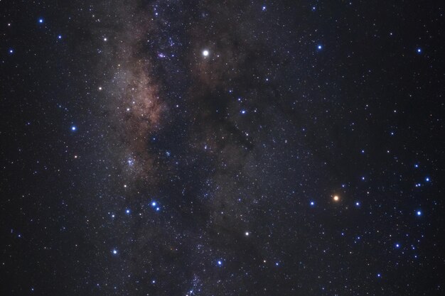 Closeup of Milky way galaxy with stars and space dust in the universe