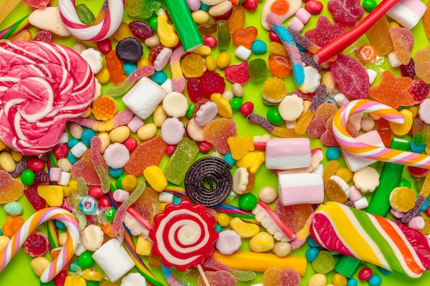 Closeup of mixed candies