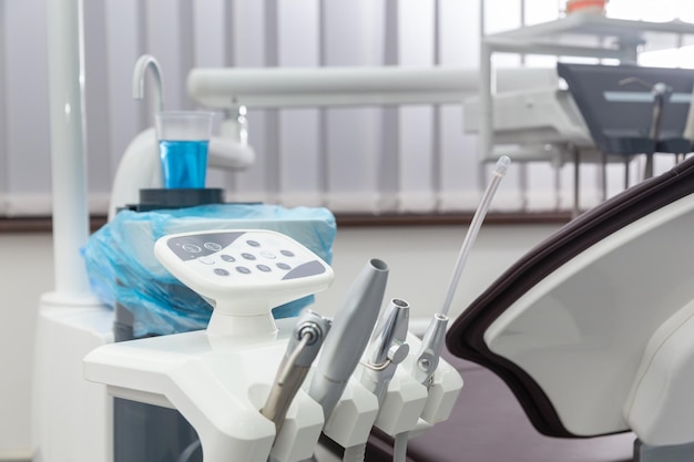 Closeup of a modern dentist tools burnishers