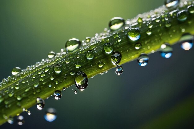 Closeup of a morning dew drop