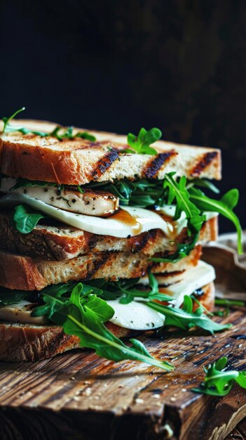 Closeup of a mouthwatering grilled cheese sandwich