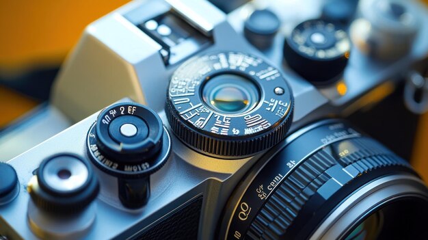 Photo closeup of an old camera