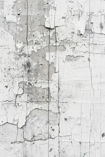 Photo closeup of an old cracked wall with peeling paint revealing the underlying surface symbolizing decay