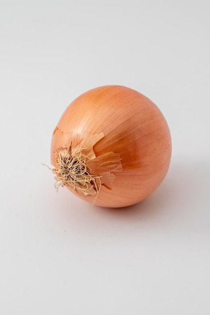 Closeup onion on a white background