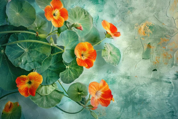 Photo closeup of orange flowers