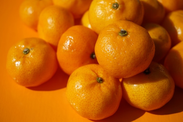 Closeup of oranges group