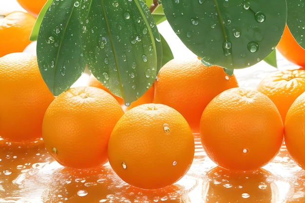 A Closeup of oranges