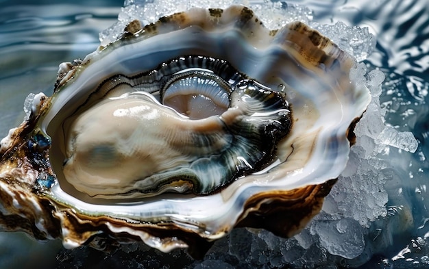 CloseUp of an Oyster with Pearl