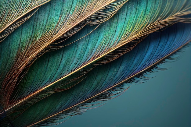 Closeup Peacocks colorful details and beautiful peacock feathers