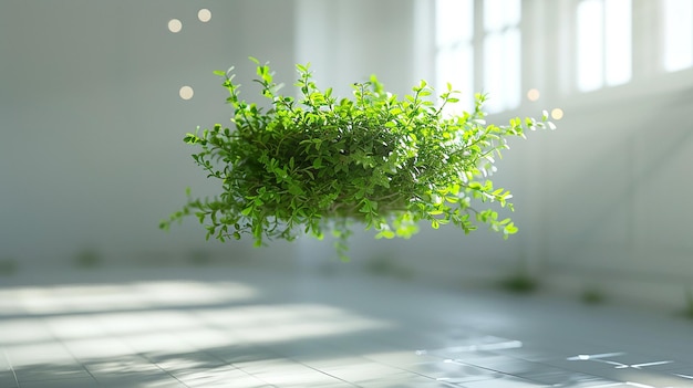 CloseUp Photo of Abstract Floating Greenery