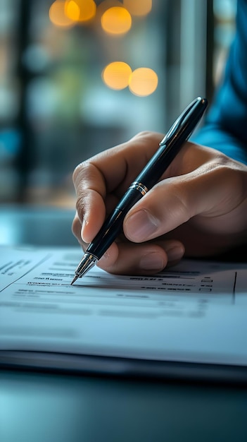 Closeup Photo of Hand Filling Out Application Form