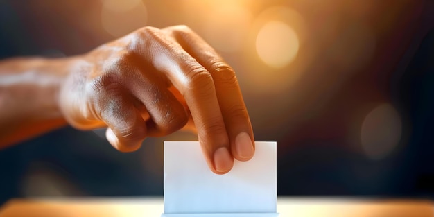 Photo closeup photo of a hand voting in the us presidential election with shallow depth of field concept voting presidential election closeup photo shallow depth of field hand