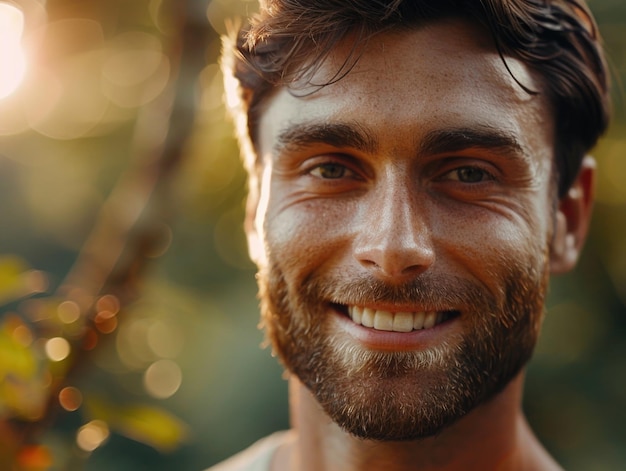 Closeup photo of a man with a wellgroomed beard suitable for editorial or commercial use