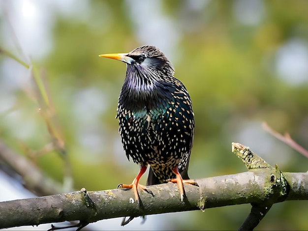 closeup photo of staling bird ornithology