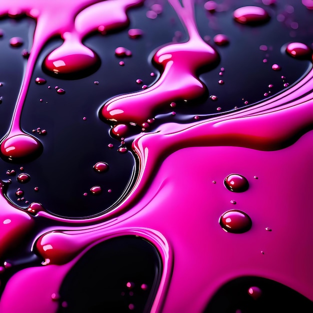 Closeup Photography of Pink Liquid Dripping on Black Surface