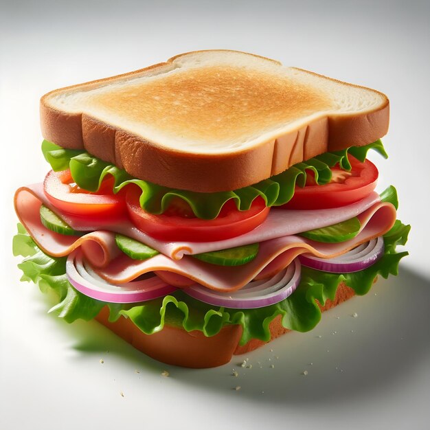 A closeup picture of a club sandwich