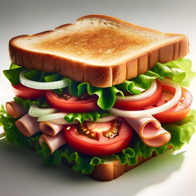 A closeup picture of a club sandwich