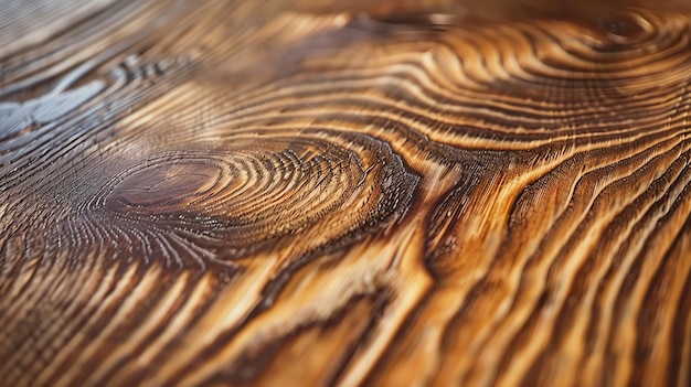 Photo a closeup of a piece of wood with a knot and grain