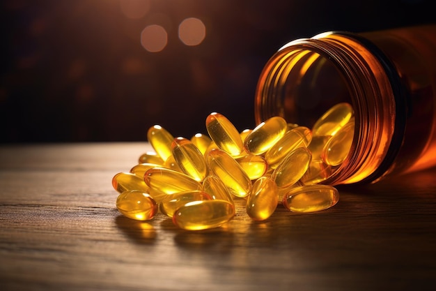 Closeup of Pills on Table