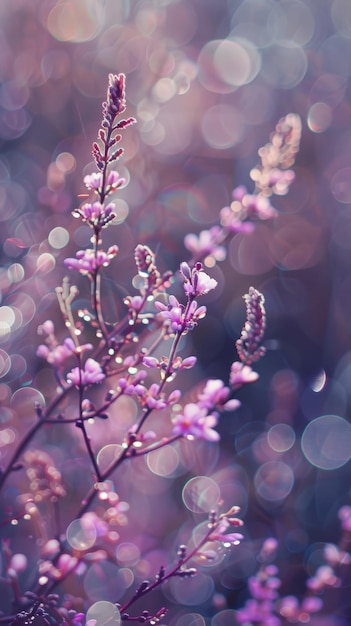 Photo a closeup of pink flowers with a soft blurred background