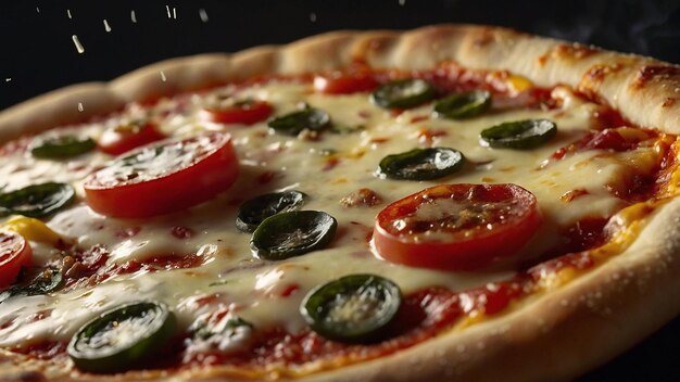 Closeup of Pizza Toppings Being Layered with Precision