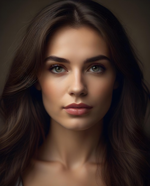 Closeup Portrait of a Beautiful Attractive Hot Woman with Glasses Natural Look Ai Generated