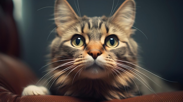 Closeup portrait of a cat