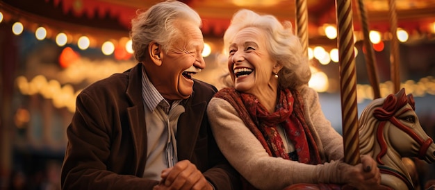 Closeup portrait of a happy senior