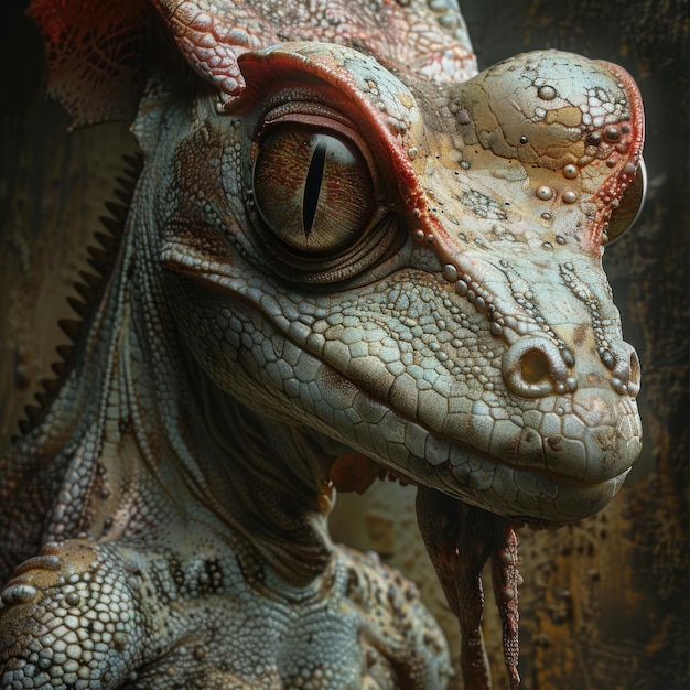 Closeup Portrait of a Lizard