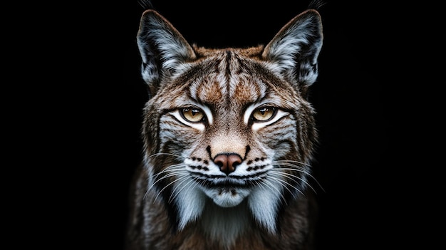 Photo a closeup portrait of a lynx