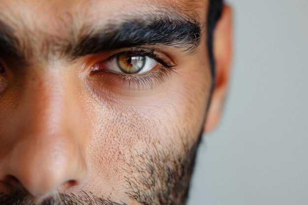 Photo closeup portrait of a mans eye