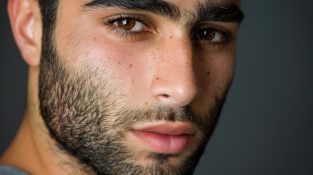 Closeup Portrait of a Mans Eye