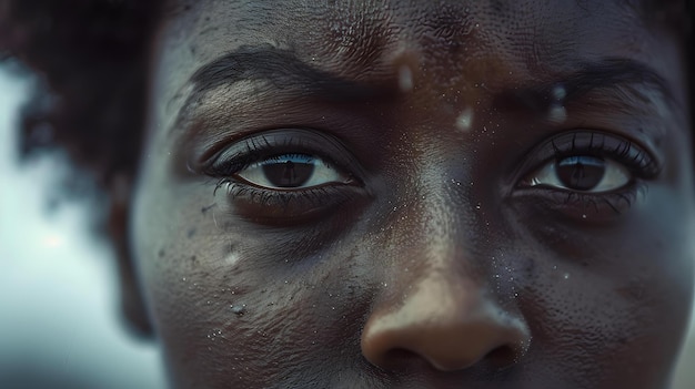 A CloseUp Portrait of a Persons Face