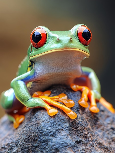 CloseUp Portrait of a RedEyed Tree Frog