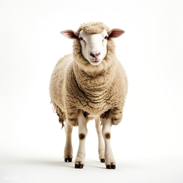 Closeup portrait of a sheep