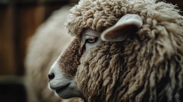 Photo a closeup portrait of a sheep