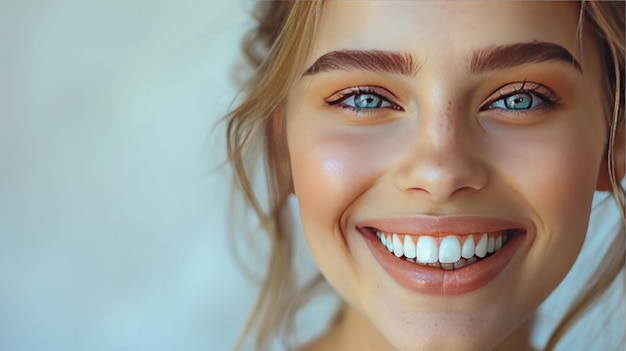 Closeup Portrait of a Smiling Woman