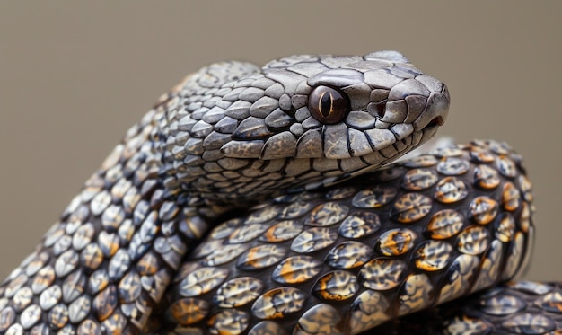 Closeup portrait of the snake