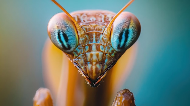 Closeup of a Praying Mantis Eye