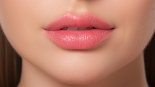 Closeup of a professional cosmetologist doing filler injections for lip augmentation and correction in the clinic Spa treatments beauty concepts