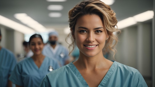 Closeup of professional doctor woman working as nurse or physician