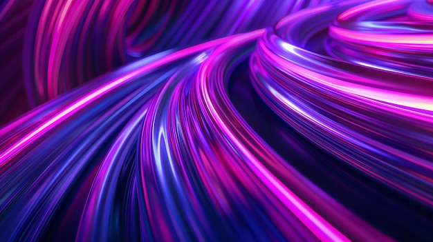 Closeup of purple and blue swirl on black background